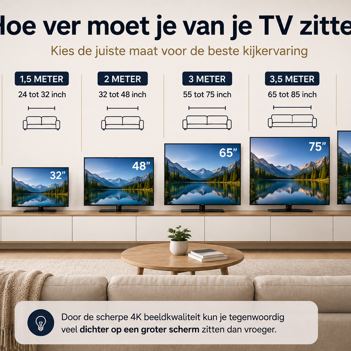 Veel mensen kopen een te kleine TV