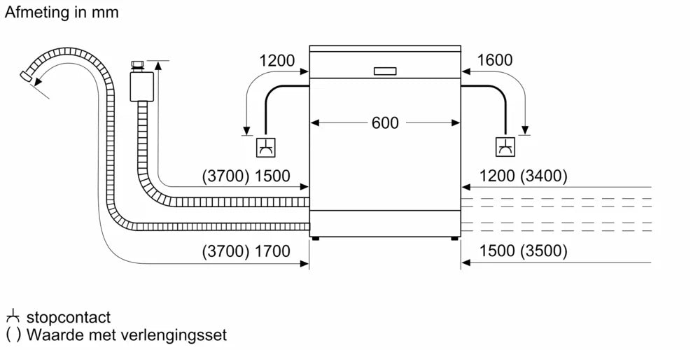 Siemens - Vrijstaande Vaatwasser - Anti-Fingerprint - SN23ECO3ME