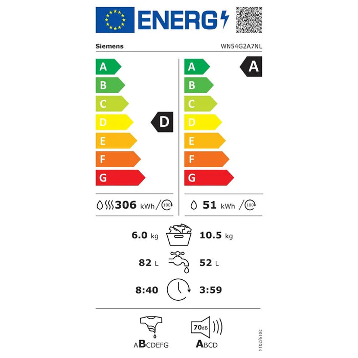 Siemens - Was-Droog Combinatie - WN54G2A7NL