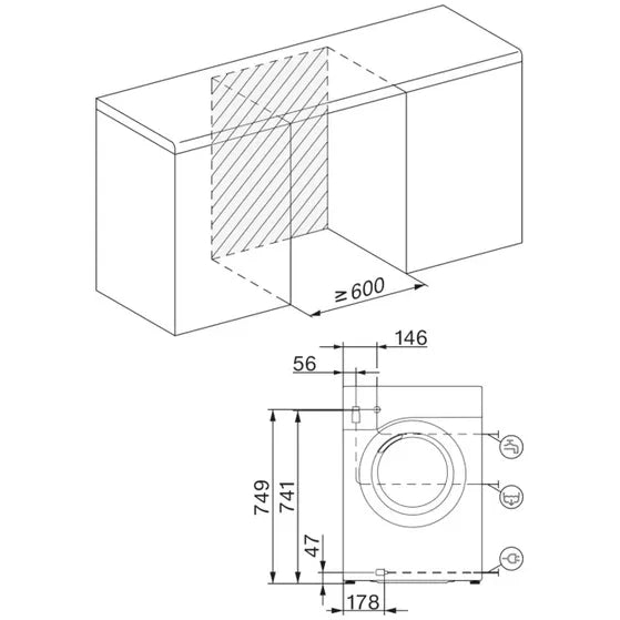 Miele - Wasmachine - WEG395 WPS PWash&TDos&Steam 9KG