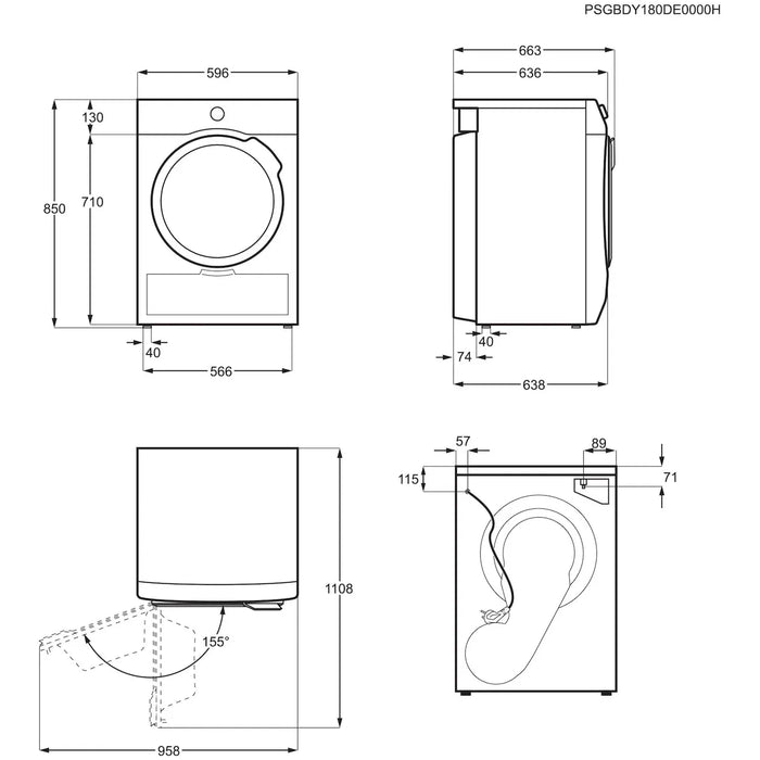 AEG - Wasdroger - TR71800 8KG