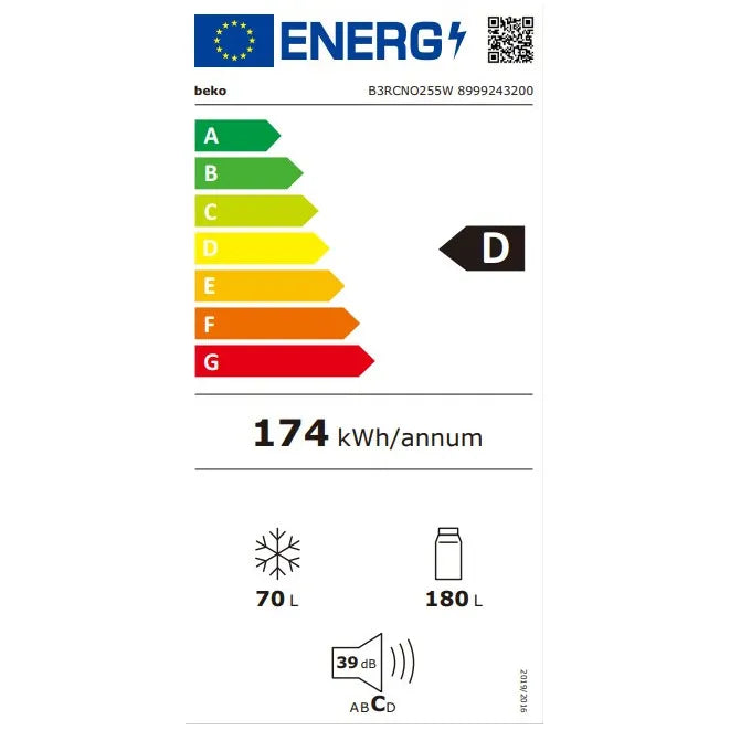 Beko - Vrijstaande Vriezer - B3RCNO255W