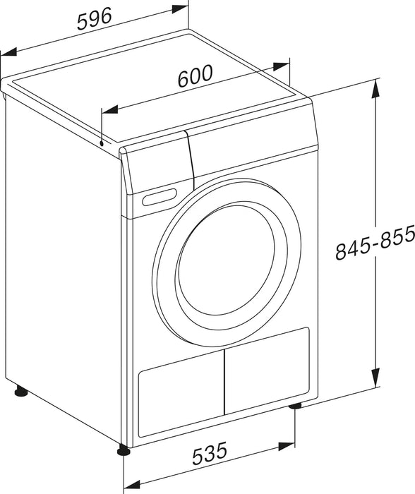 Miele - Wasdroger - TEC655WP EcoSpeed 8KG