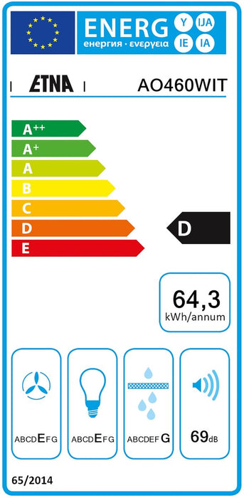 ETNA - Onderbouw Afzuigkap - AO460WIT (60cm)