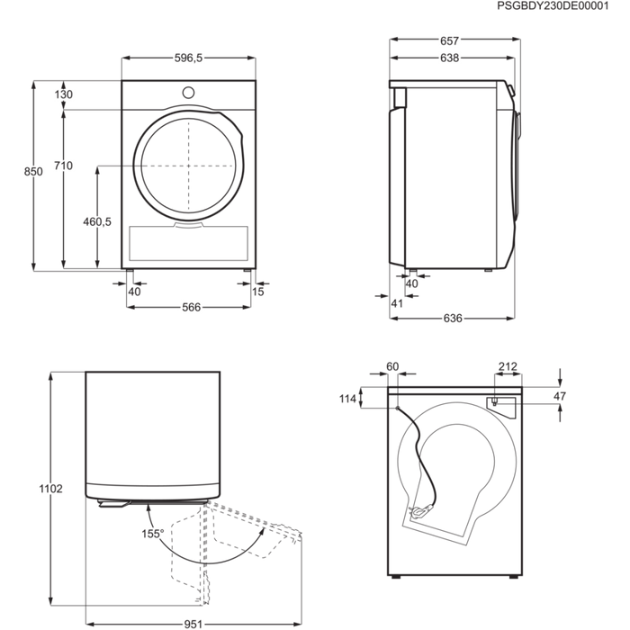 AEG - Wasdroger - TR9HAMBURG 9KG