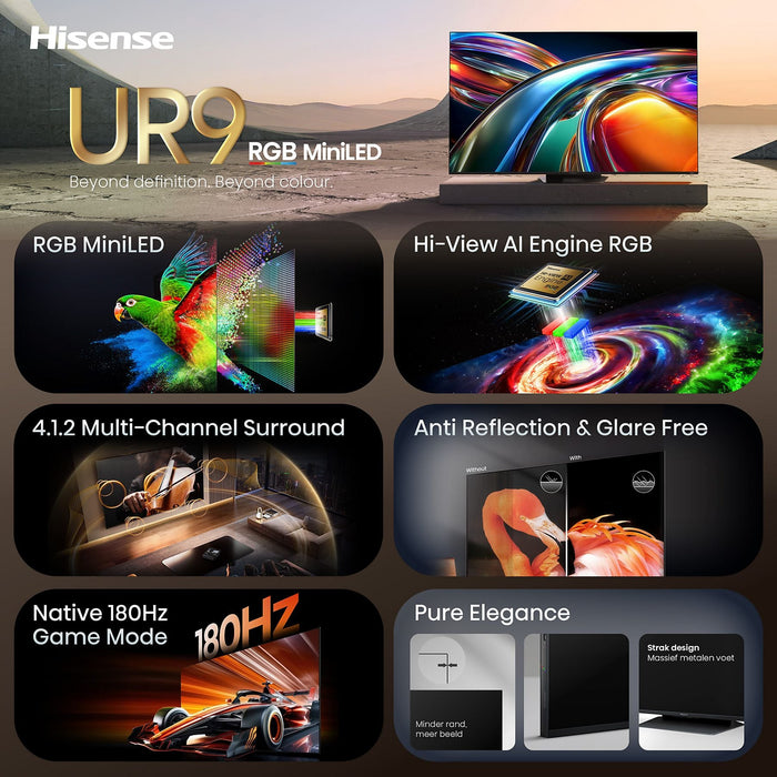 Hisense - 75 INCH - Ultra HD Miniled 4K Smart TV - 75UR9S