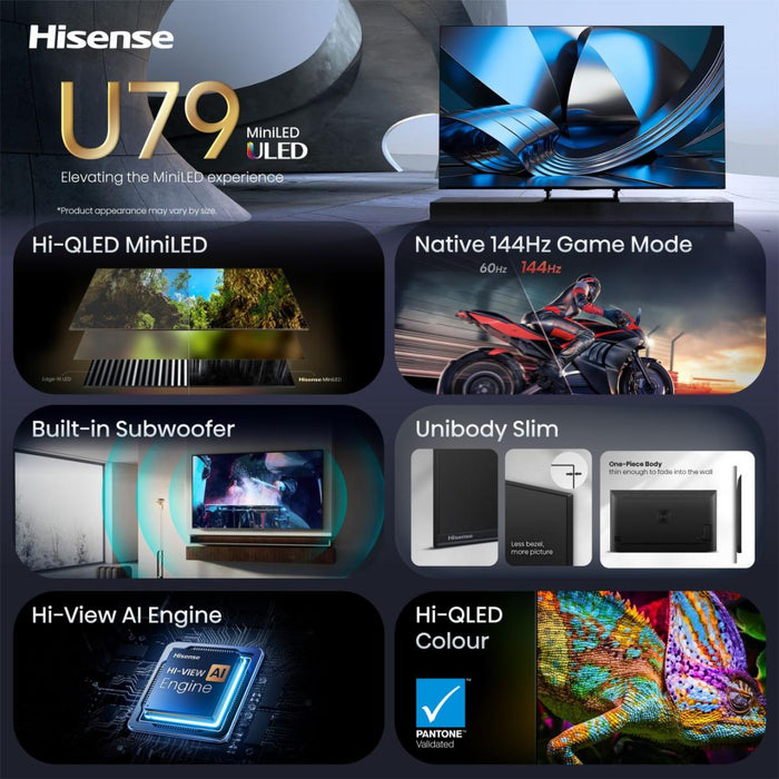 Hisense - 55 INCH - Hi-QLED MiniLED 4K Smart TV - 55U79SE