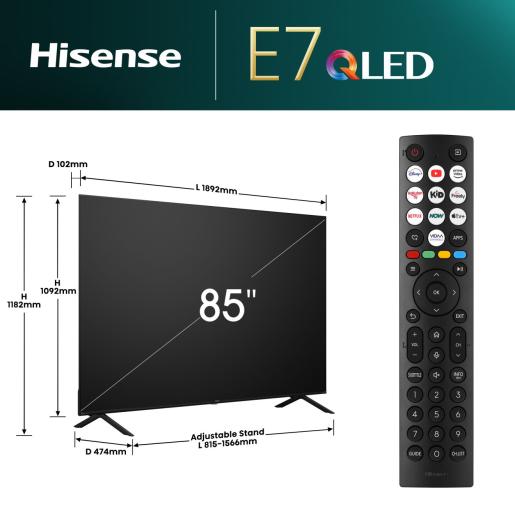 Hisense - 85 INCH - QLED 4K Smart TV - 85E79NQ