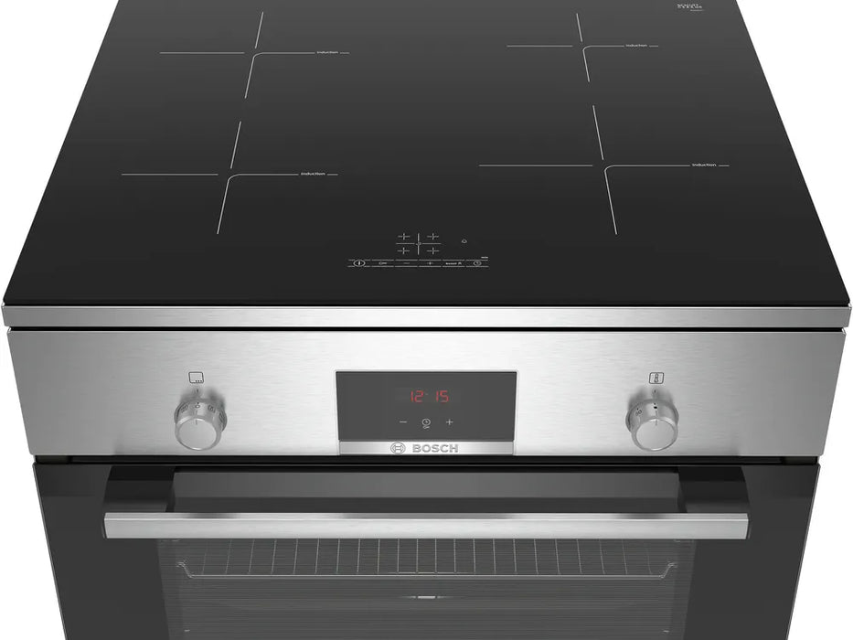 Bosch - Fornuis Met Inductie Kookplaat RVS - HLN39A050U