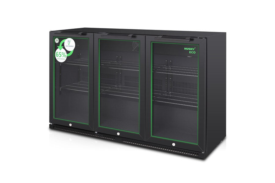 Husky - Backbar Koeler  - Bar Koelkast - 3 Deurs - C3H-ECO-865-BK-NL-HU