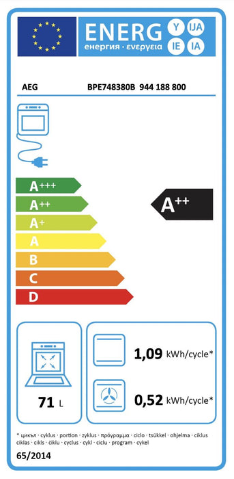 AEG - Inbouw Oven - ABPE748380B en (60cm)