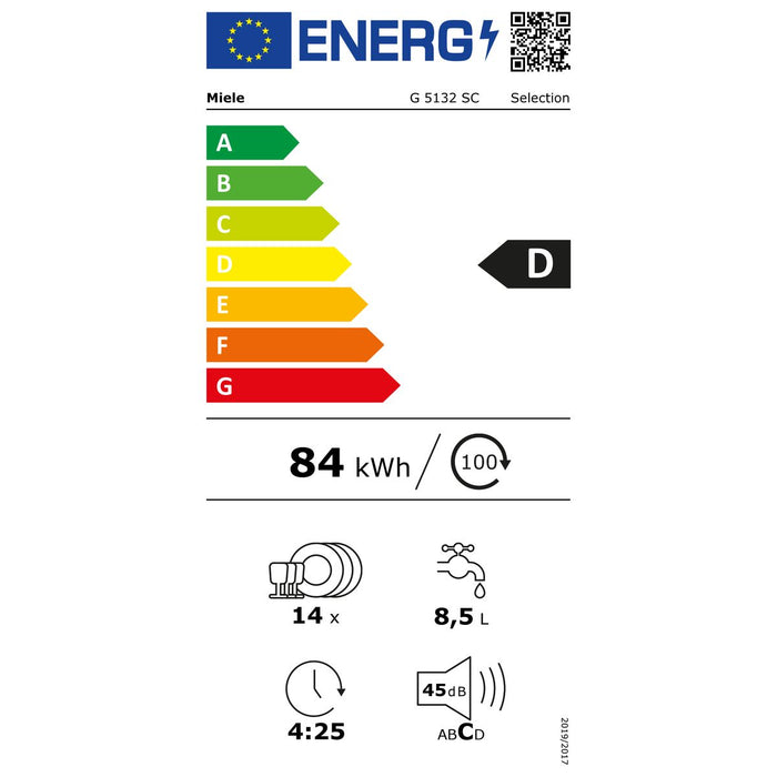 Miele - Vaatwasser - G5132SCi Briljantwit